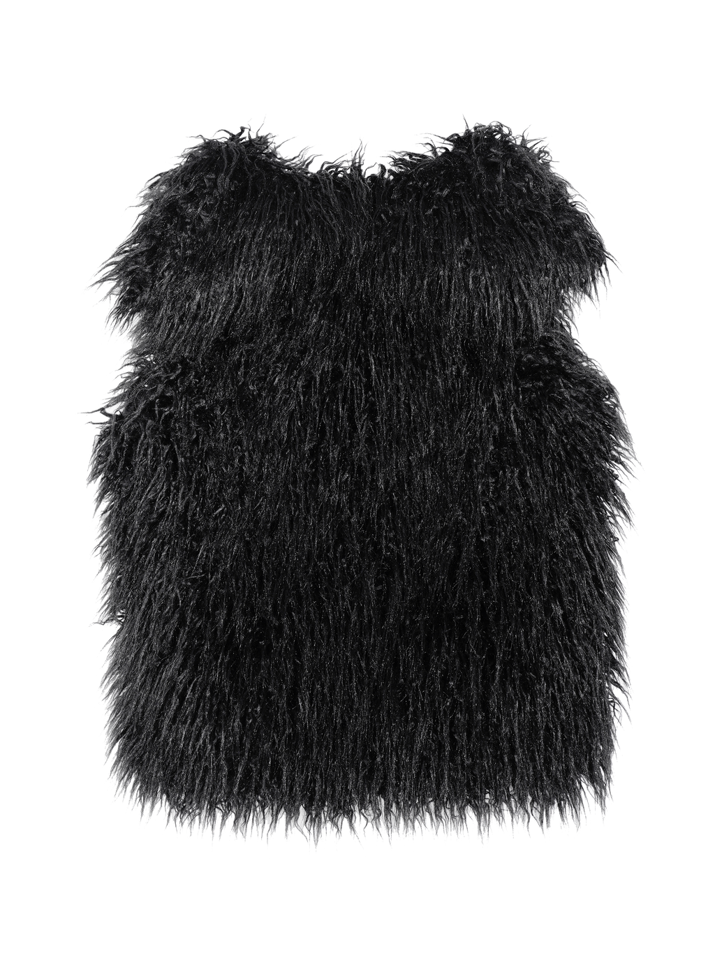 Black Furry Vest
