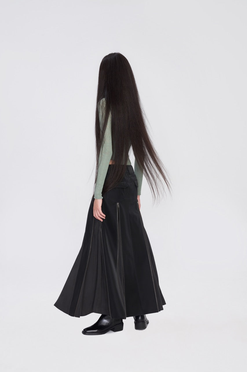 Open-knit Turtleneck Top
