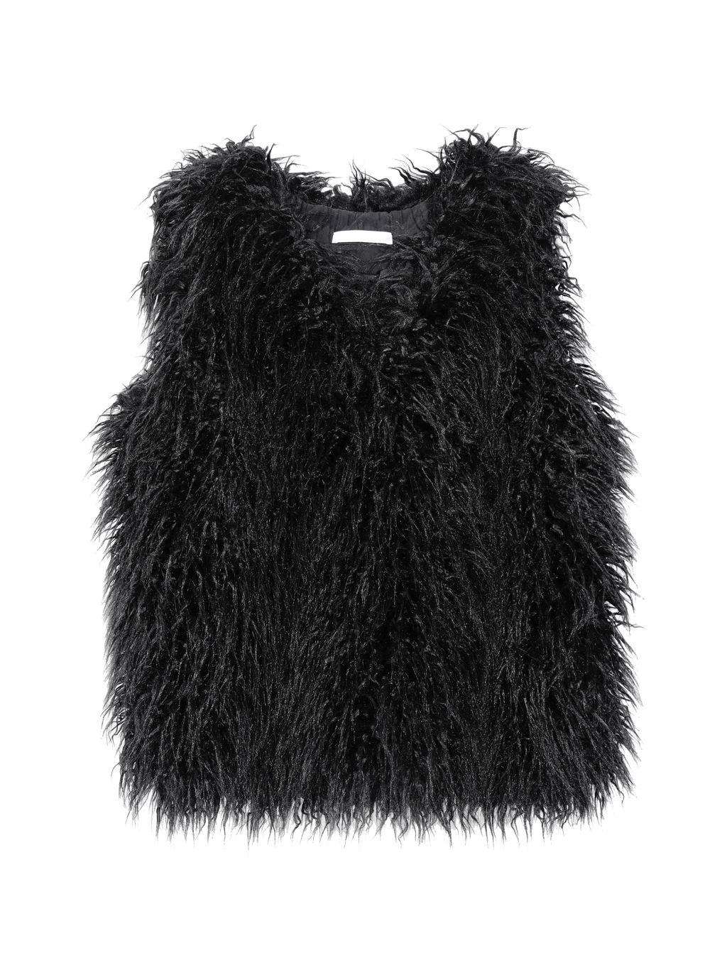 Black Furry Vest