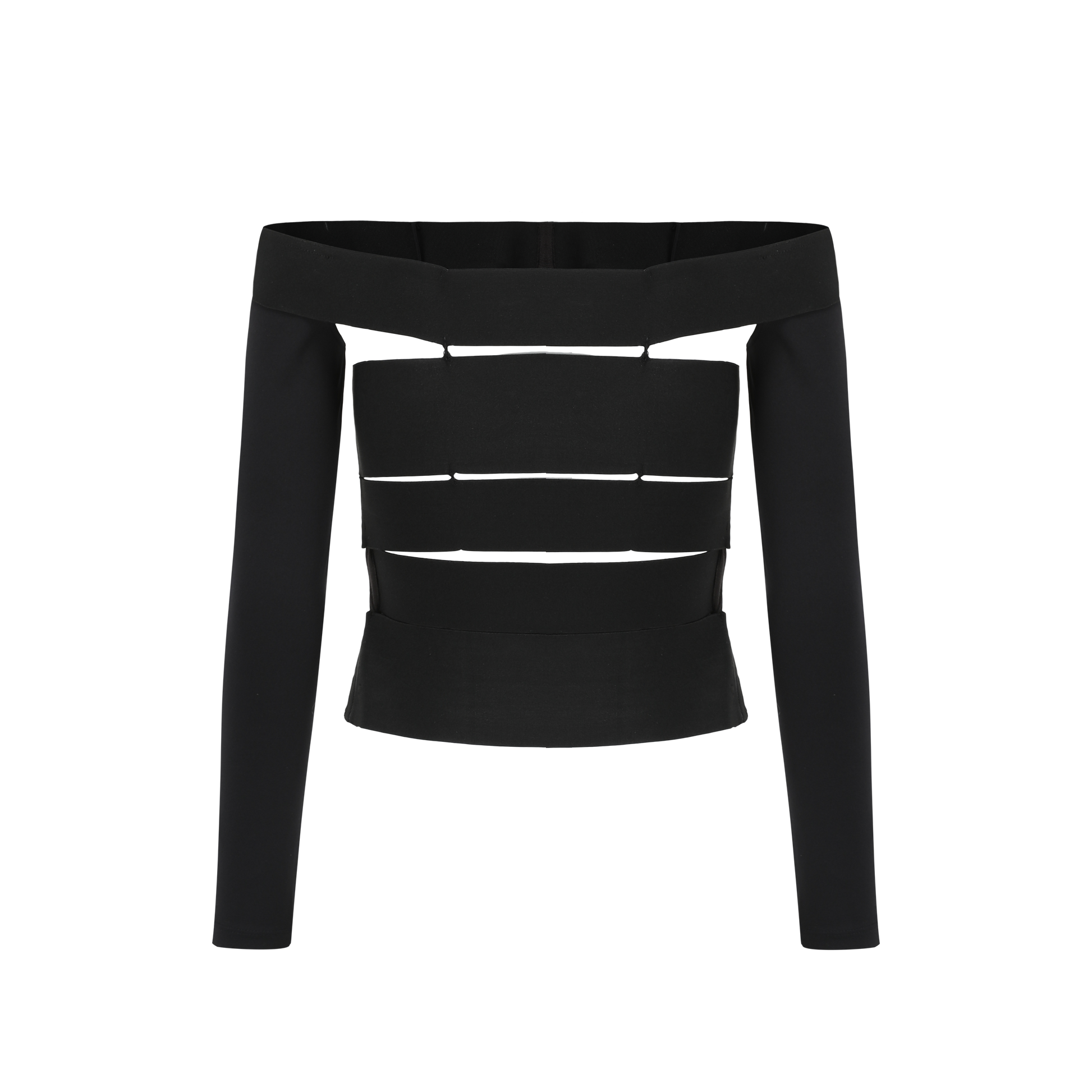 Off-should Elastic Wrap Top