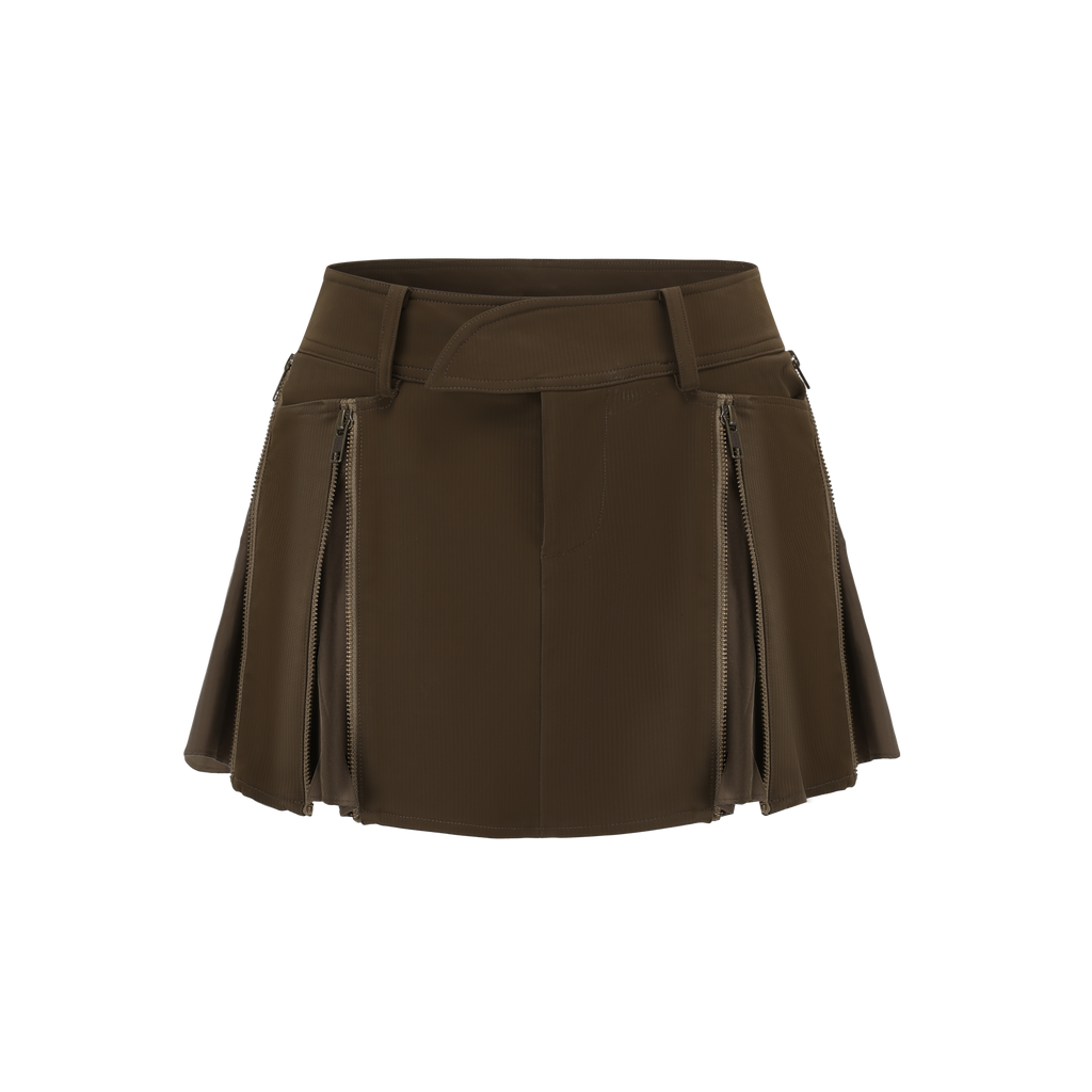 Zip-up Mini Skirt