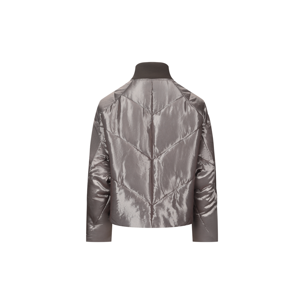 Pit Stripe Knitted Collar Hooded Jacket