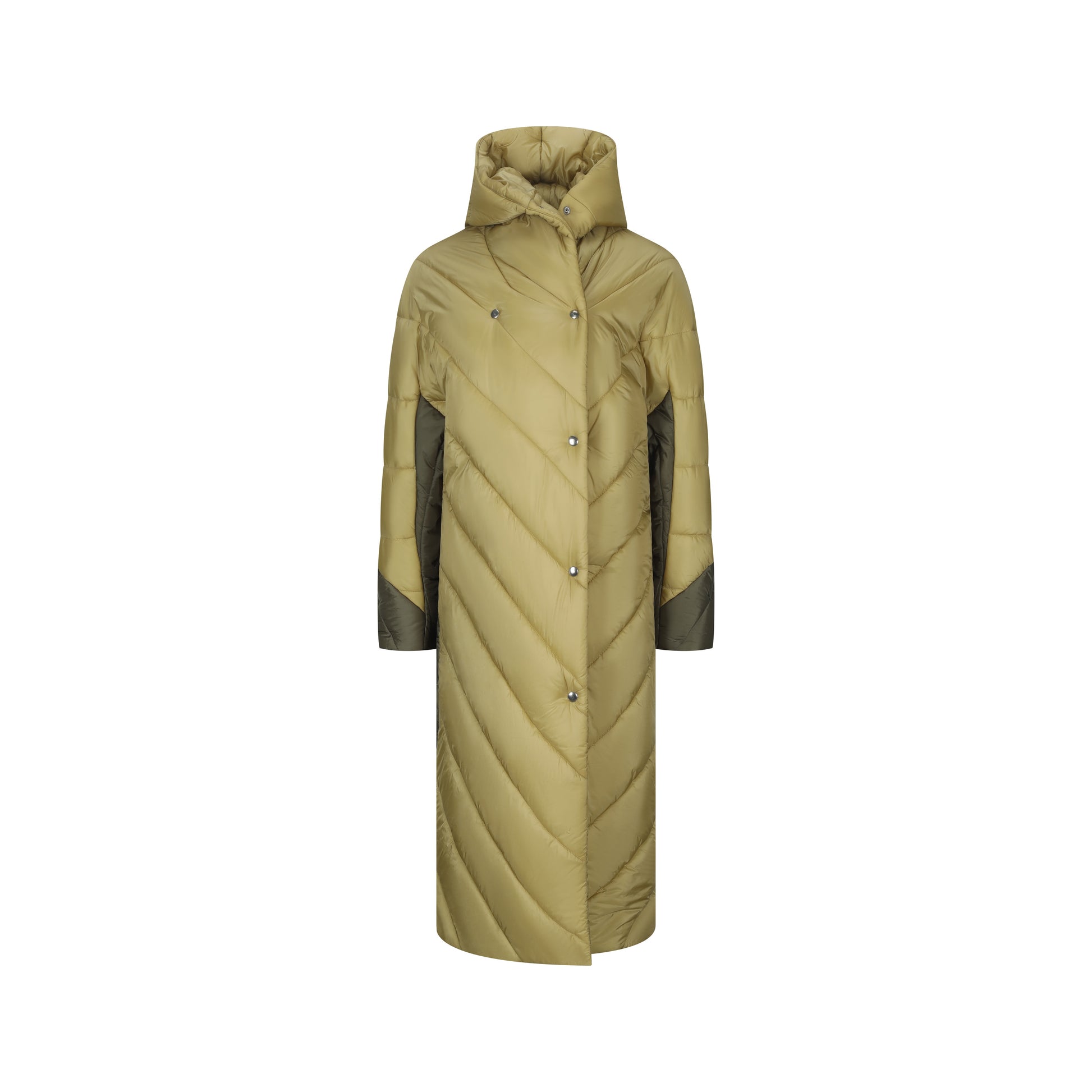 Mix Green Hooded Coat
