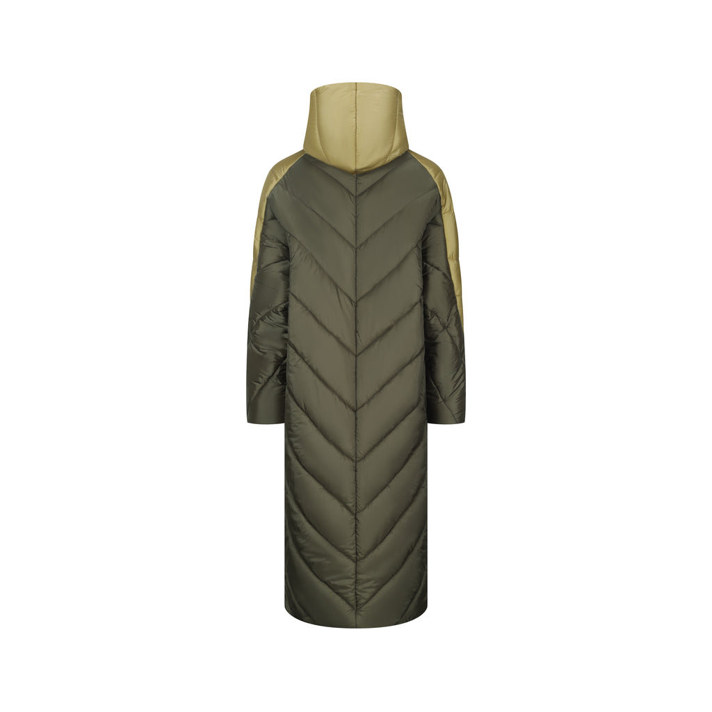 Mix Green Hooded Coat