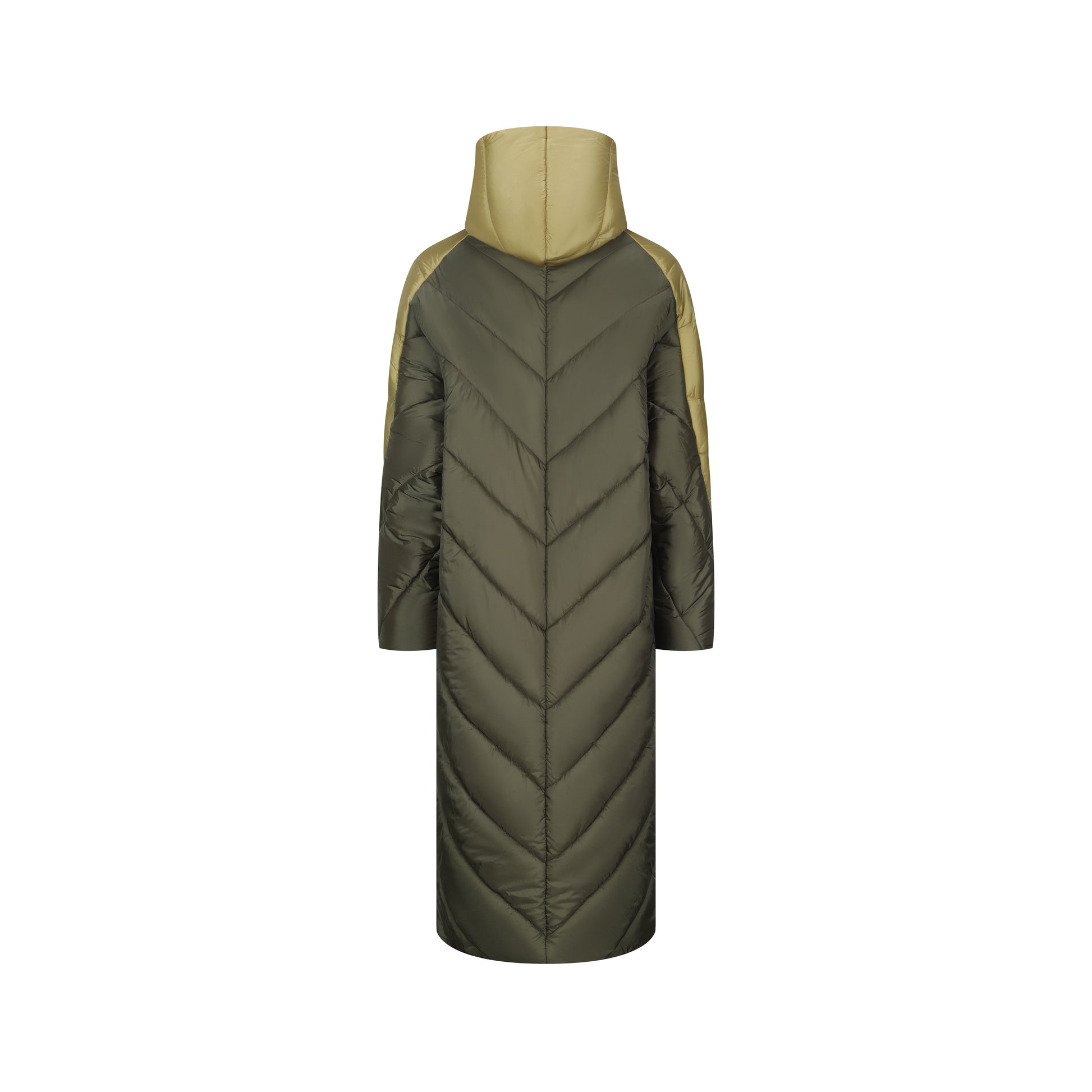 Mix Green Hooded Coat