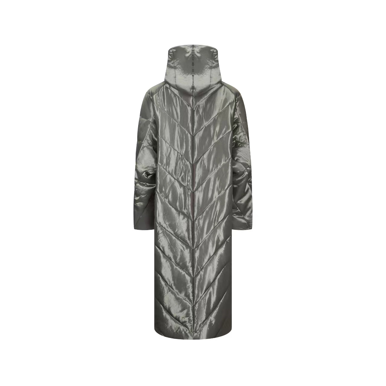 Glossy Green Hooded Coat