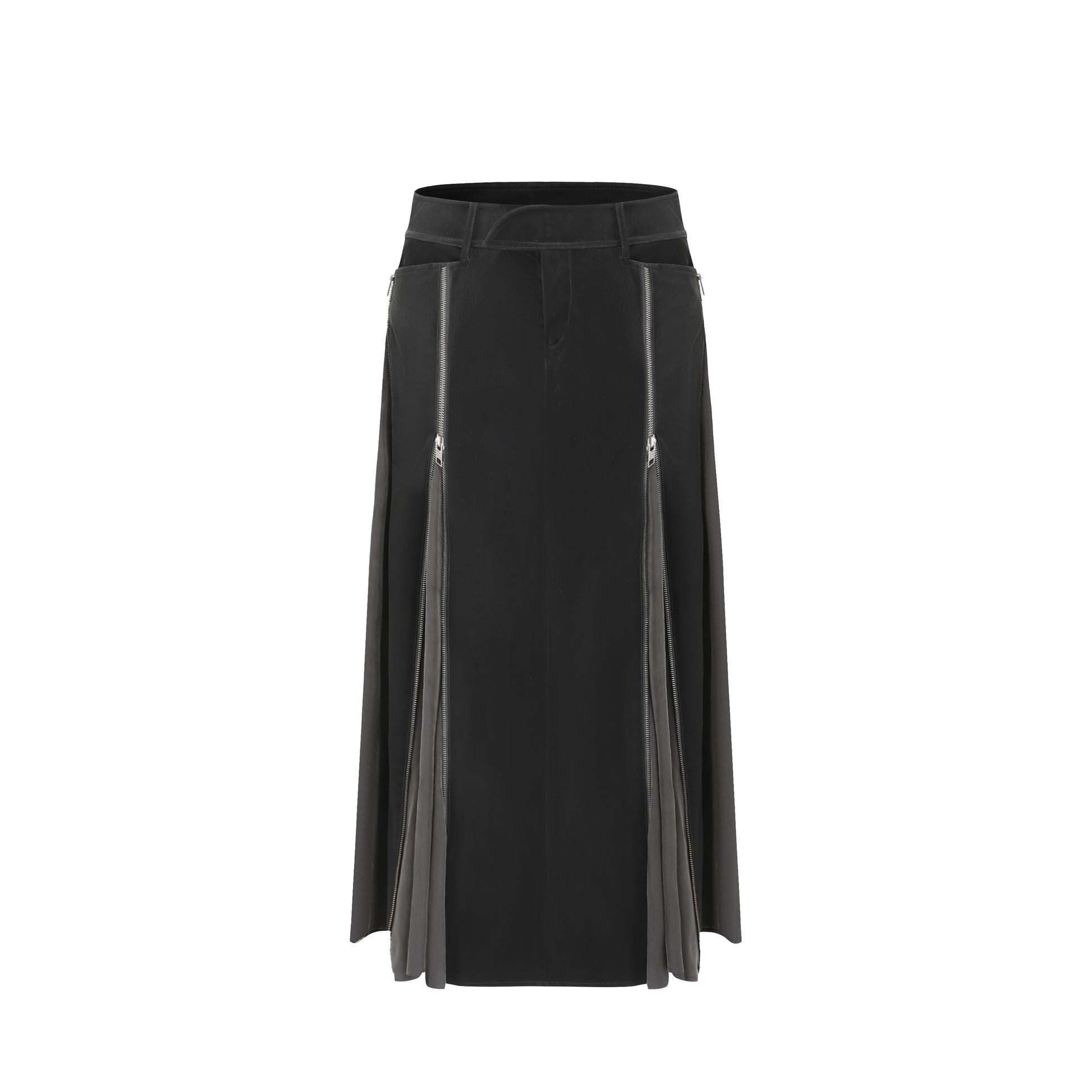 Zip-up Long Skirt