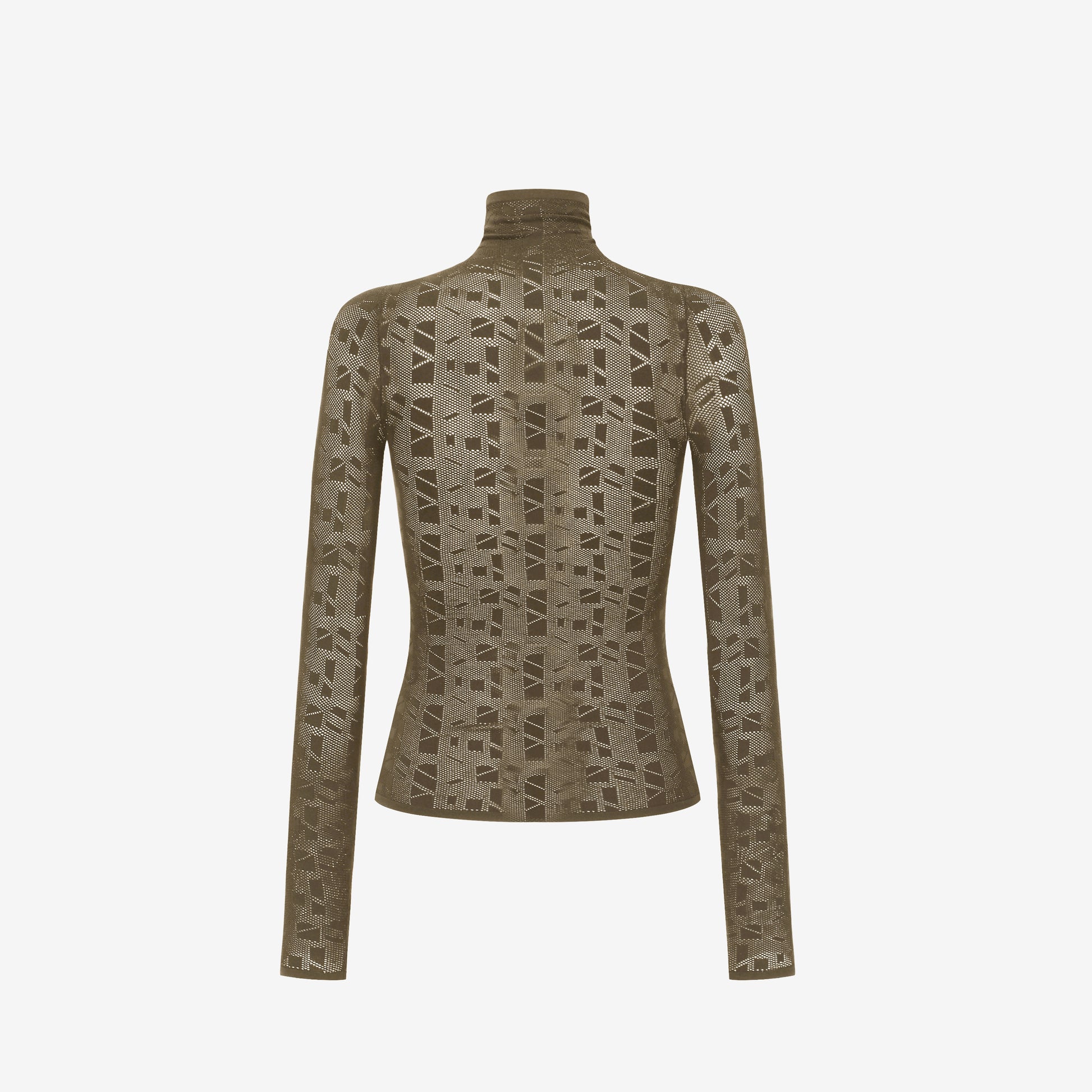 Open-knit Turtleneck Top