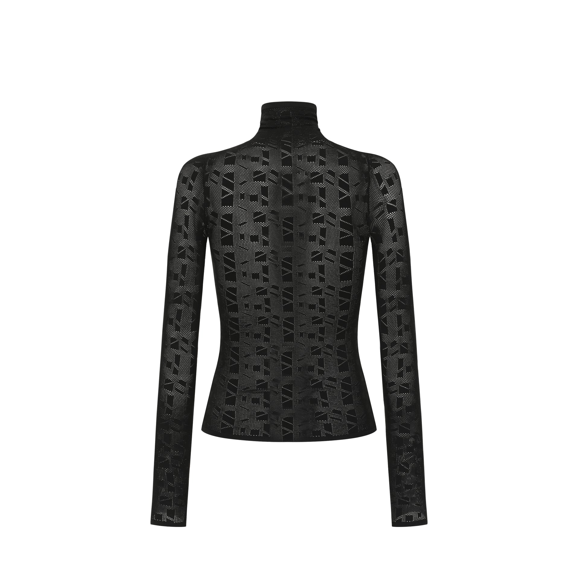 Open-knit Turtleneck Top
