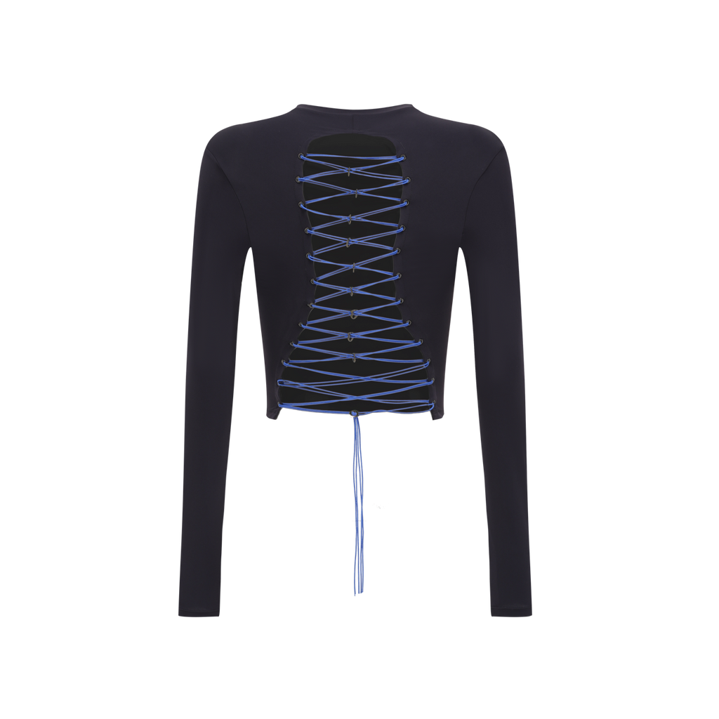 Open-back Lase-up Top