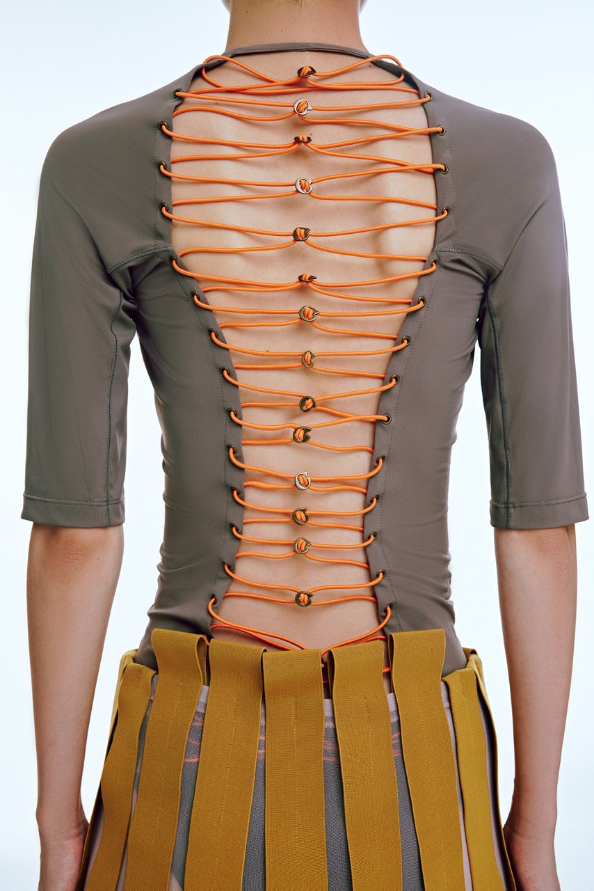 Open-back Lase-up Active Top