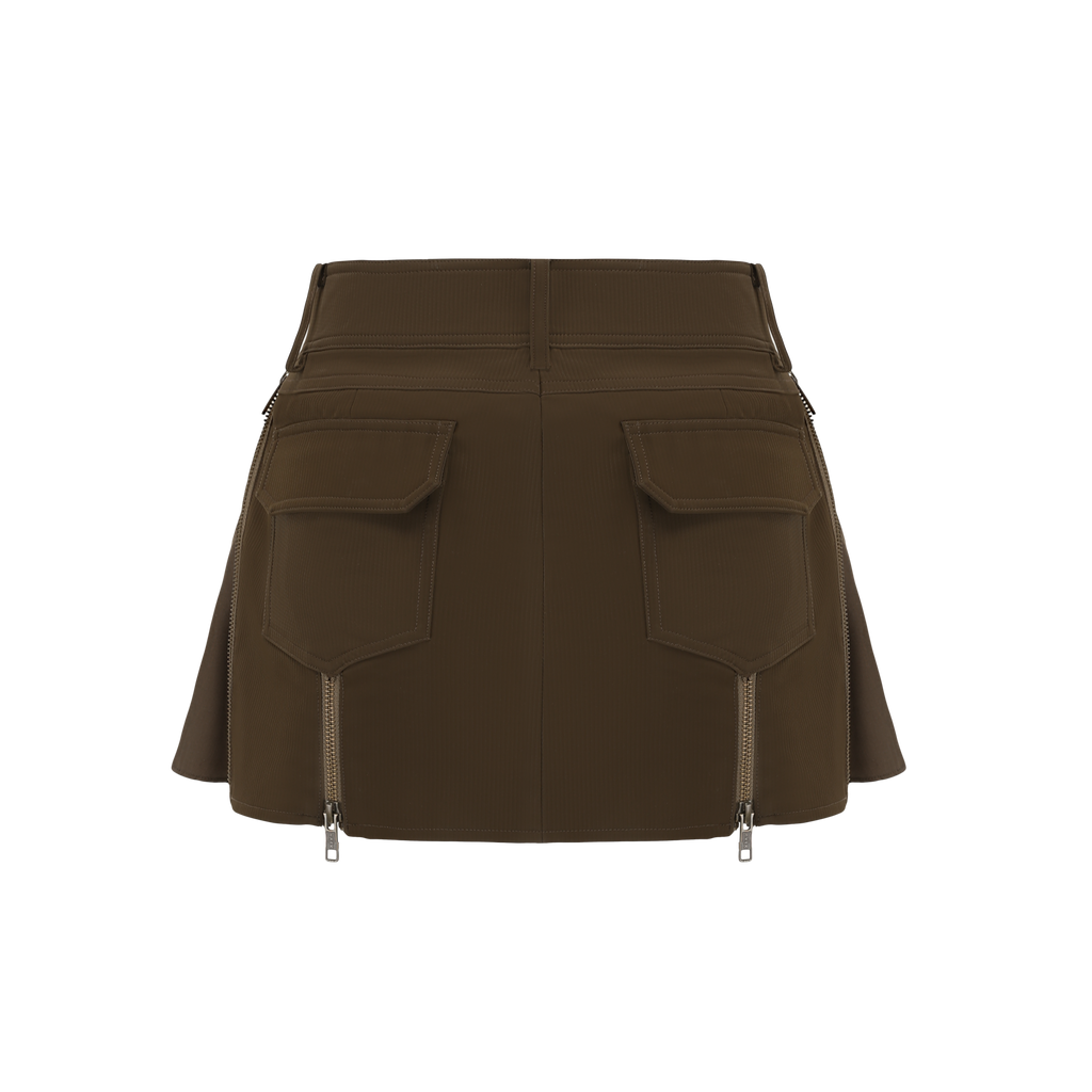 Zip-up Mini Skirt
