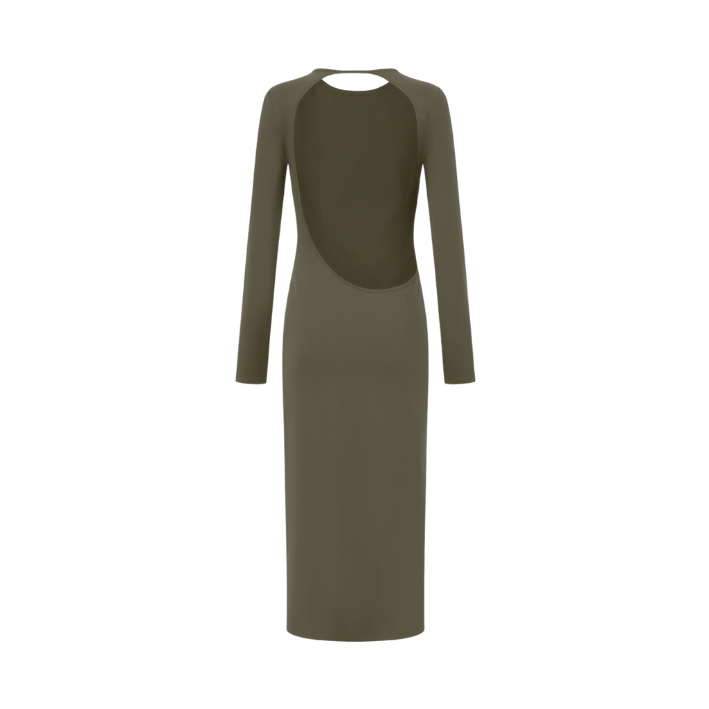 Asymmetrical Open-back Dress