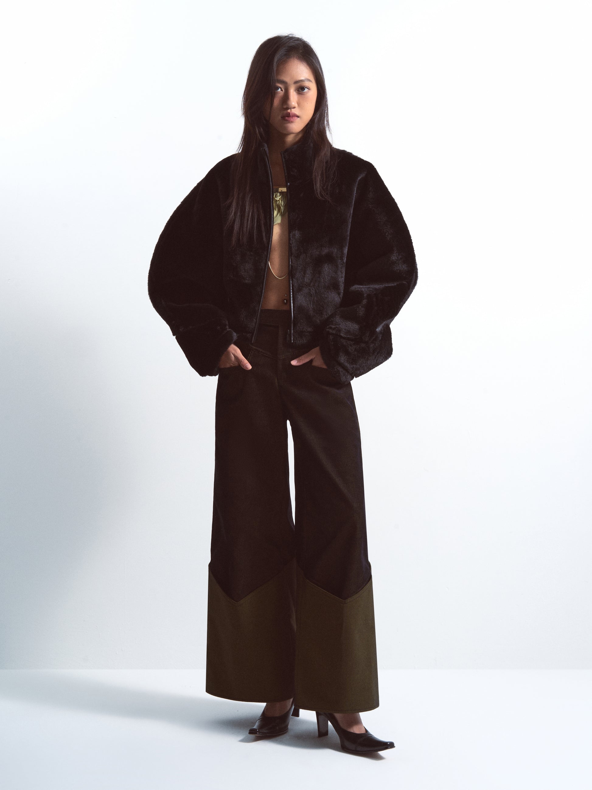 Corduroy Wide Trousers